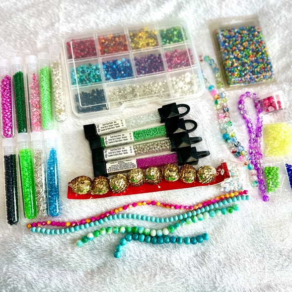 bead bundle for jewelry making or crafts, lot of beading supplies with organizer - Picture 5 of 8